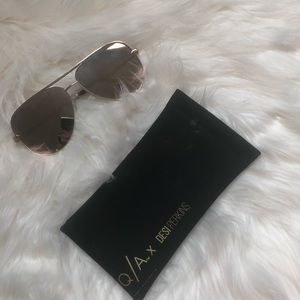 QuayxDesi gold aviator sunglasses